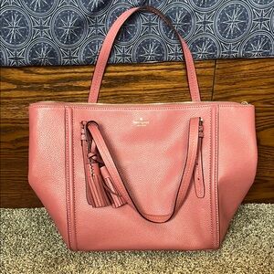 Kate Spade Pink Leather Tote Bag